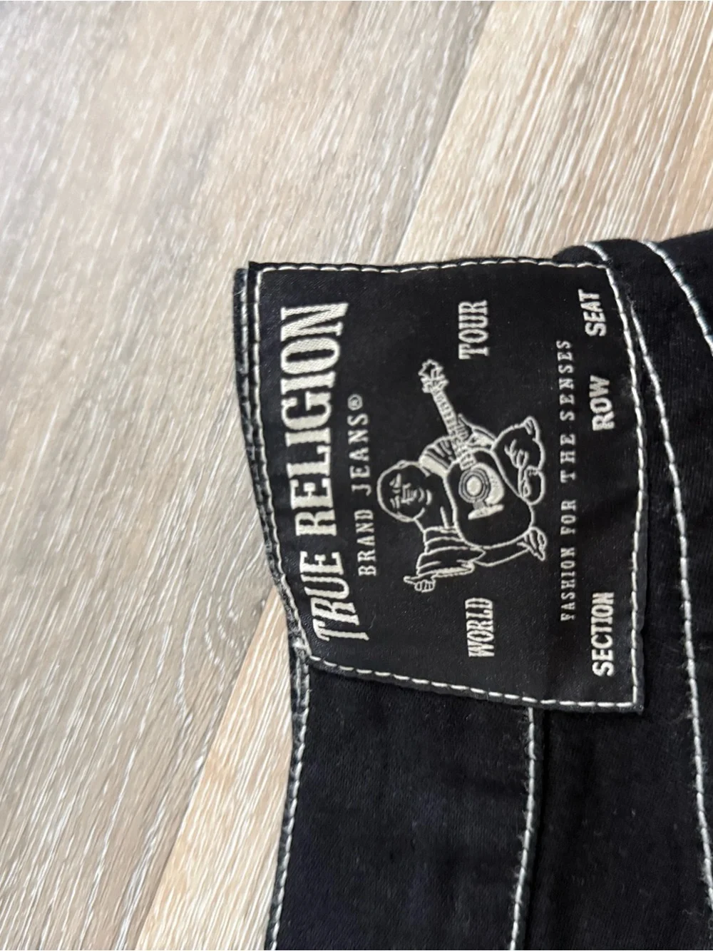 True Religion Ricky Relaxed Straight Jeans in Black